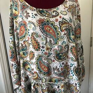 Women’s Cato Paisley & Lace Plus Top Shirt 22/24
